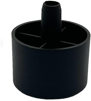 Furniture Legs Europe Meubelpoot met pin zwart rond Ø 5 cm en hoogte 3,5 cm van kunststof