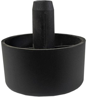 Furniture Legs Europe Meubelpoot met pin zwart rond Ø 5 cm en hoogte 3 cm van kunststof