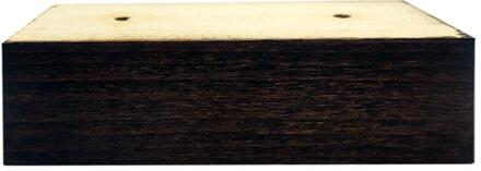 Furniture Legs Europe Meubelpoot rechthoek bruin 13 x 5,5 cm - hoogte 4 cm