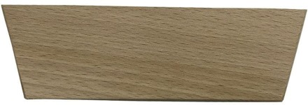 Furniture Legs Europe Meubelpoot vierkant 16 bij 4,5 cm en hoogte 5 cm van massief hout Houtskleur