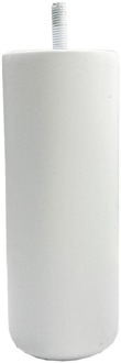 Furniture Legs Europe Meubelpoot wit rond Ø 5,7 cm en hoogte 15 cm van massief hout (M8)