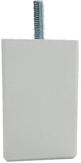 Furniture Legs Europe Meubelpoot wit vierkant 5 bij 5 cm en hoogte 8 cm van massief hout (M8)