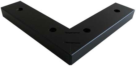 Furniture Legs Europe Meubelpoot zwart hoek 20 bij 20 cm en hoogte 2 cm van massief hout