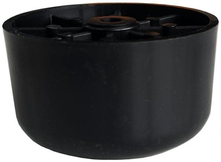Furniture Legs Europe Meubelpoot zwart rond Ø 5 cm en hoogte 2,8 cm van kunststof