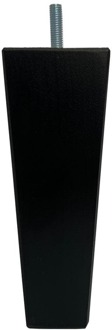 Furniture Legs Europe Meubelpoot zwart taps 5,5 bij 5,5 cm en hoogte 16 cm van massief hout (M8)
