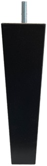 Furniture Legs Europe Meubelpoot zwart taps 5,5 bij 5,5 cm en hoogte 19,5 cm van massief hout (M8)