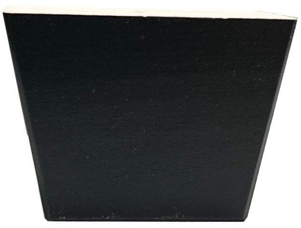 Furniture Legs Europe Meubelpoot zwart vierkant 7 bij 4,5 cm en hoogte 5 cm van massief hout