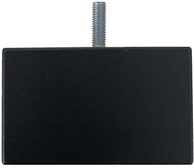 Furniture Legs Europe Meubelpoot zwart vierkant 8 bij 8 cm en hoogte 5 cm van massief hout (m8)