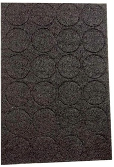 Furniture Legs Europe Plakvilt bruin rond Ø 2,8 cm en hoogte 0,35 cm van vilt - 24 stuks