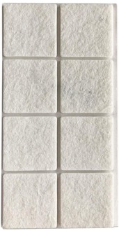 Furniture Legs Europe Plakvilt wit vierkant 5 bij 5 cm en hoogte 0,35 cm van vilt - 8 stuks