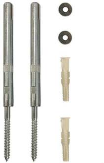 Furniture Legs Europe Plankdrager pin voor blinde bevestiging lengte 12 cm met draagvermogen van 85 kg - Set van 2 Verzinkt