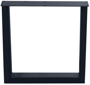 Furniture Legs Europe Premium stalen U tafelpoot zwart 75 bij 10 cm en hoogte 72 cm (5 x 10 cm)