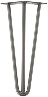 Furniture Legs Europe Raw steel massieve 3-punt hairpin tafelpoot 35 cm