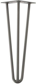 Furniture Legs Europe Raw steel massieve 3-punt hairpin tafelpoot 40 cm