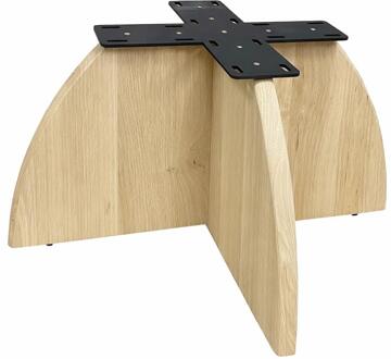 Furniture Legs Europe Salon onderstel eiken hout 70 bij 70 cm en hoogte 36,5cm Houtskleur
