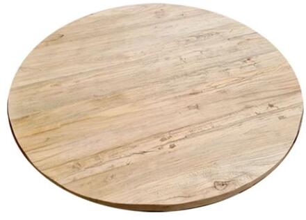 Furniture Legs Europe Salon tafelblad rond, diameter 40 cm en dikte 4 cm massief duurzaam elmwood Houtskleur
