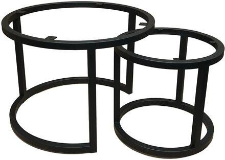 Furniture Legs Europe Salonset zwart rond Ø 40 cm, hoogte 37 cm en Ø 60 cm en hoogte 43 cm