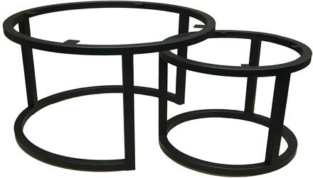 Furniture Legs Europe Salonset zwart rond Ø 70 cm, hoogte 37 cm en Ø 80 cm en hoogte 47 cm