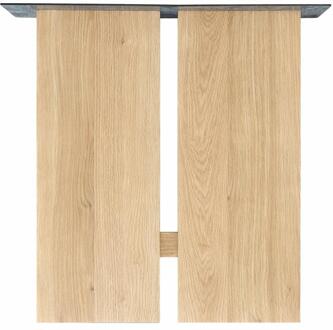 Furniture Legs Europe Set H-poten massief eiken 65 x 4 cm en hoogte 74 cm (30 x 4 cm) - 2 stuks Houtskleur
