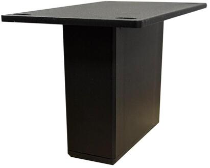 Furniture Legs Europe Set stalen rechte tafelpoten zwart vierkant 10 bij 4 cm en hoogte 10,5cm (10 x 4 cm) - 4 stuks