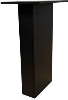 Furniture Legs Europe Set stalen rechte tafelpoten zwart vierkant 10 bij 4 cm en hoogte 23,5cm (10 x 4 cm) - 4 stuks
