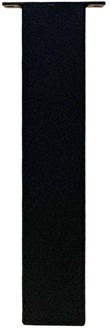 Furniture Legs Europe Set stalen rechte tafelpoten zwart vierkant 8 bij 8 cm en hoogte 43 cm (8 x 8 cm) - 4 stuks