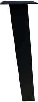 Furniture Legs Europe Set stalen schuine tafelpoten zwart vierkant 10 bij 10 cm en hoogte 72 cm (10 x 10 cm) - 4 stuks