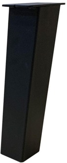 Furniture Legs Europe Set stalen schuine tafelpoten zwart vierkant 8 bij 8 cm en hoogte 40 cm (8 x 8 cm) - 4 stuks