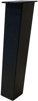 Furniture Legs Europe Set stalen schuine tafelpoten zwart vierkant 8 bij 8 cm en hoogte 43 cm (8 x 8 cm) - 4 stuks