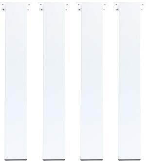 Furniture Legs Europe Set stalen tafelpoten wit vierkant 10 bij 10 cm en hoogte 72 cm (10 x 10 cm) - 4 stuks