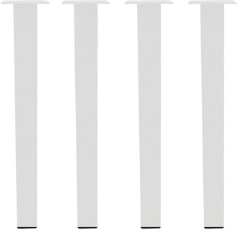 Furniture Legs Europe Set stalen tafelpoten wit vierkant 6 bij 6 cm en hoogte 72 cm (6 x 6 cm) - 4 stuks