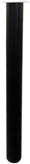 Furniture Legs Europe Set stalen tafelpoten zwart rond ø 6 cm en hoogte 72 cm - 4 stuks