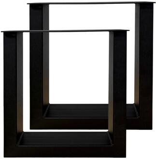 Furniture Legs Europe Set stalen U bankpoten 36 bij 8 cm en hoogte 41 cm zwart (4 x 8 cm) - 2 stuks