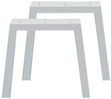 Furniture Legs Europe Set witte trapezium tafelpoten 40 cm (koker 10 x 4)