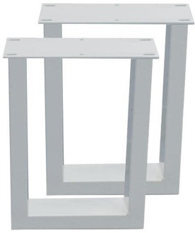 Furniture Legs Europe Set witte U tafelpoten 40 cm (koker 10 x 4)