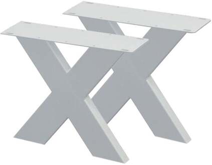 Furniture Legs Europe Set witte X tafelpoten 40 cm (koker 10 x 4)