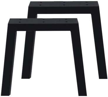 Furniture Legs Europe Set zwarte trapezium tafelpoten 40 cm (koker 10 x 4)