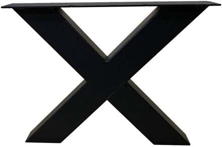 Furniture Legs Europe Set zwarte X tafelpoten 40 cm met stelvoeten (koker 8 x 8)