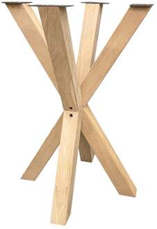 Furniture Legs Europe Spinpoot van eikenhout horeca bartafel 70 bij 70 cm en hoogte 100 cm (8 x 8 cm) Houtskleur