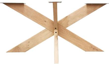 Furniture Legs Europe Spinpoot van eikenhout ongelijkzijdig matrix 140 bij 70 cm en hoogte 72 cm (15 x 5 cm) Houtskleur