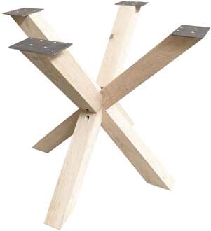 Furniture Legs Europe Spinpoot van eikenhout vierkanten matrix 75 bij 75 cm en hoogte 72 cm (8 x 8 cm) Houtskleur