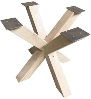 Furniture Legs Europe Spinpoot van eikenhout vierkanten matrix 80 bij 80 cm en hoogte 72 cm (10 x 10 cm) Houtskleur