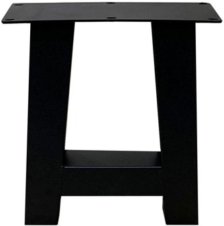 Furniture Legs Europe Stalen A tafelpoot 32 bij 6 cm en hoogte 42 cm zwart (6 x 6 cm) - 2 stuks