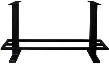 Furniture Legs Europe Stalen bartafel zwart 170 bij 60 cm en hoogte 105 cm (8 x 8 cm)