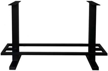 Furniture Legs Europe Stalen bartafel zwart 210 bij 60 cm en hoogte 105 cm (8 x 8 cm)