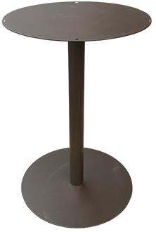 Furniture Legs Europe Stalen bistro tafelpoot met massieve plaat Anodic brown rond koker ⌀6 cm en hoogte 75 cm