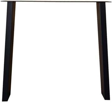 Furniture Legs Europe Stalen buiten tafelpoot zwart taps 80 bij 10 cm en hoogte 72 cm (4 x 10 cm)