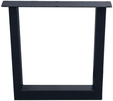 Furniture Legs Europe Stalen buiten U tafelpoot zwart 75 bij 10 cm en hoogte 72 cm (10 x 10 cm)