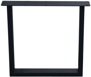 Furniture Legs Europe Stalen buiten U tafelpoot zwart 76 bij 10 cm en hoogte 72 cm (4 x 10 cm)