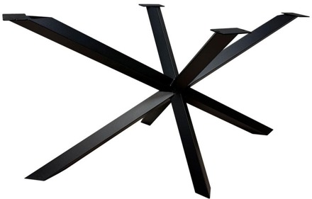 Furniture Legs Europe Stalen diamant matrix zwart spinpoot 140 bij 78 cm en hoogte 72 cm (8 x 8 cm)